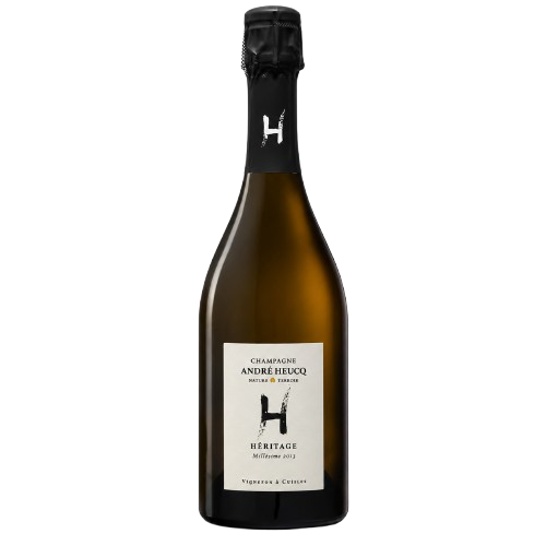 Texto ALT: Botella de Champagne André Heucq Millésime 2014 Extra Brut