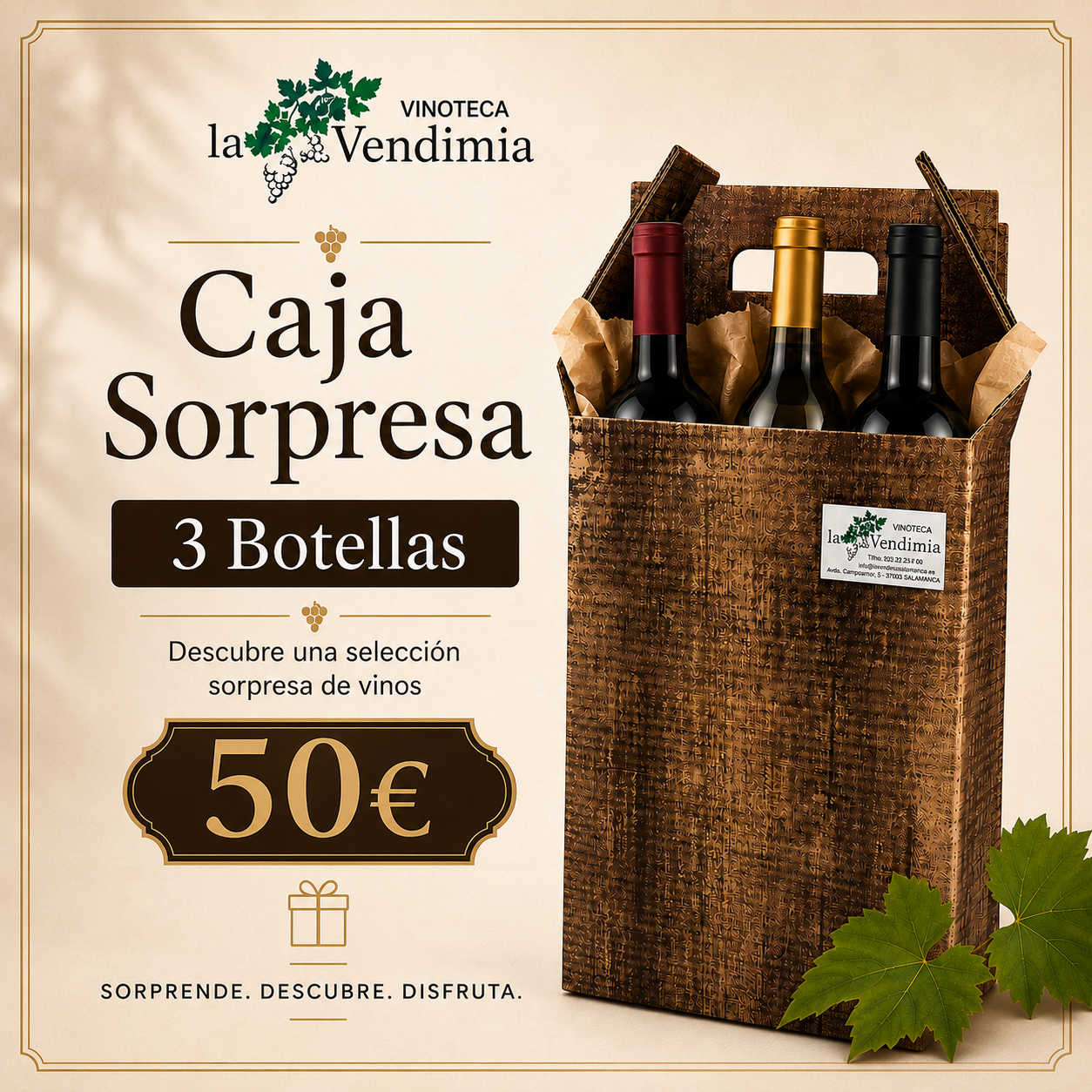 3 vinos únicos en una sola caja. El regalo original para cada ocasión.